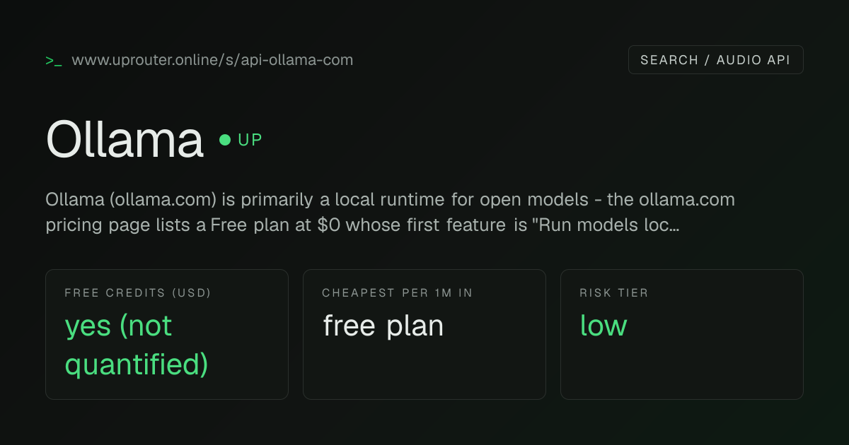 Editorial re-verification: Ollama