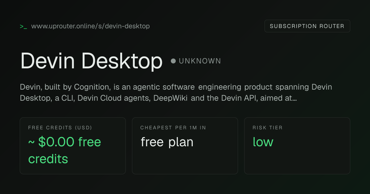 Editorial re-verification: Devin Desktop