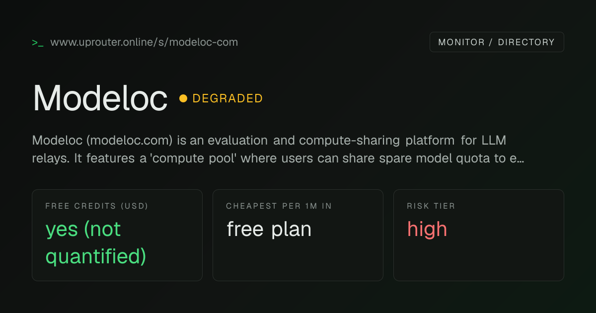 Modeloc status flipped to degraded